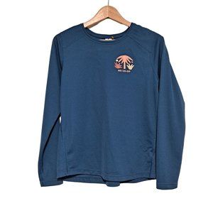 REI CO-OP Tshirt Boys Size XL 18 Midweight Long Sleeve Crewneck Outdoors Blue